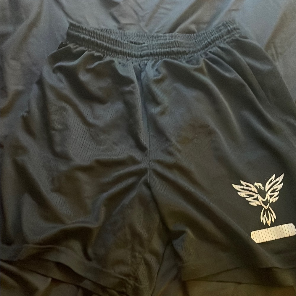 Sport-Tek Black Athletic Shorts Lightweight Elastic